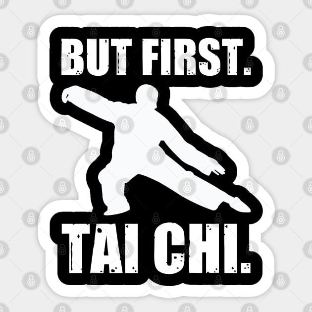 First Tai Chi Funny Gift Qi River Daoism Sticker by sBag-Designs